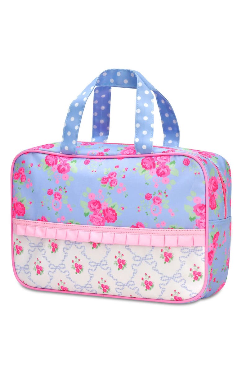 Iscream Kids
 Ditsy Large Cosmetic Bag, Alternate, color, Blue Multi