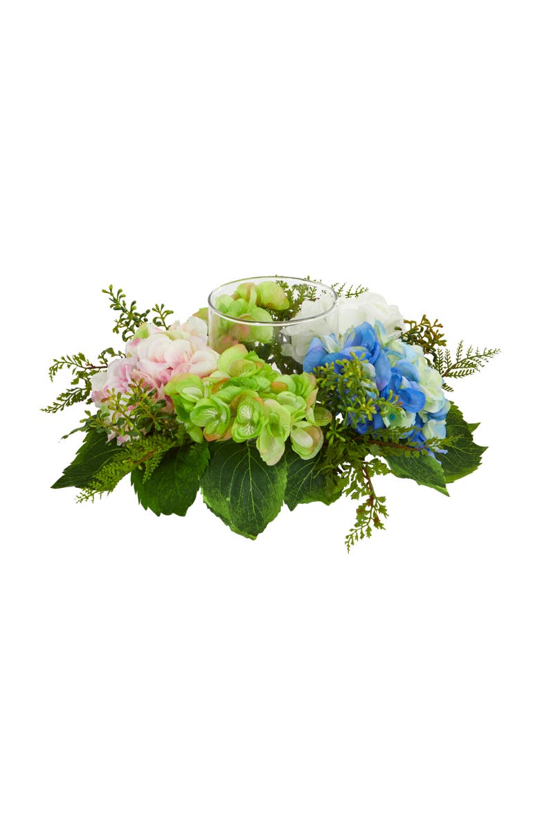 NEARLY NATURAL Hydrangea Artificial Candelabrum, Main, color, Multicolor