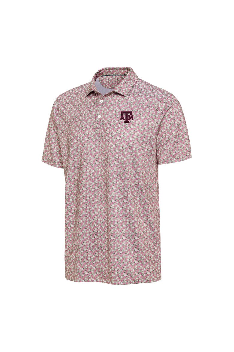 Men's Antigua  Pink Texas A&M Aggies Desert Dry Dogwood Polo, Alternate, color, Pink