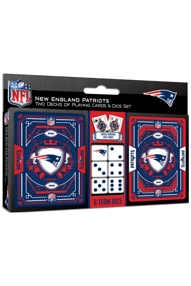 New England Patriots Cards & Dice Set, Main, color, Multicolor