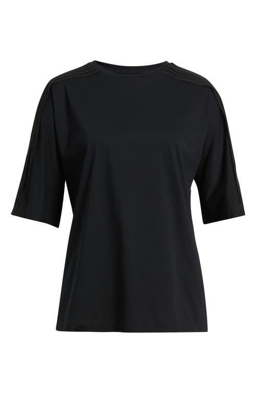 Hugo Boss Boss Elaxya Shoulder Pleat T-shirt In Black