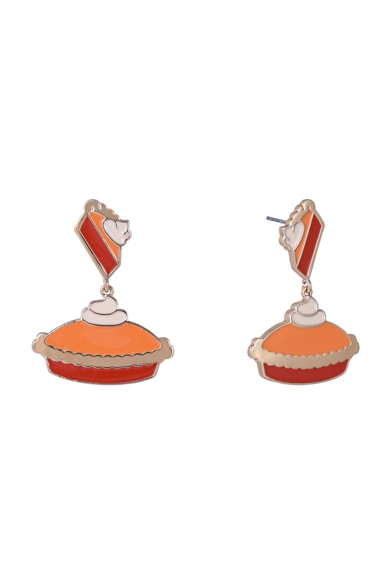 Pumpkin Pie Drop Earrings, Main, color, Orange