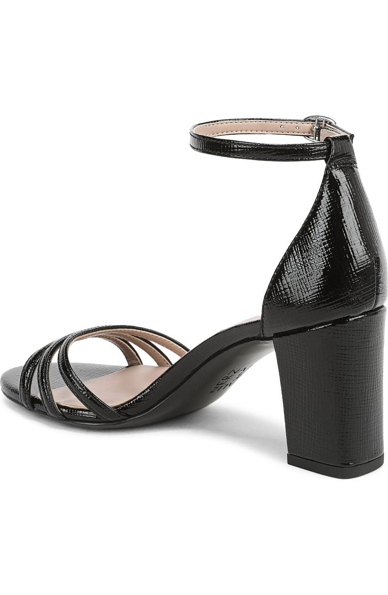 Naturalizer Heidi Sandal, Alternate, color, Black Textured Faux Leather