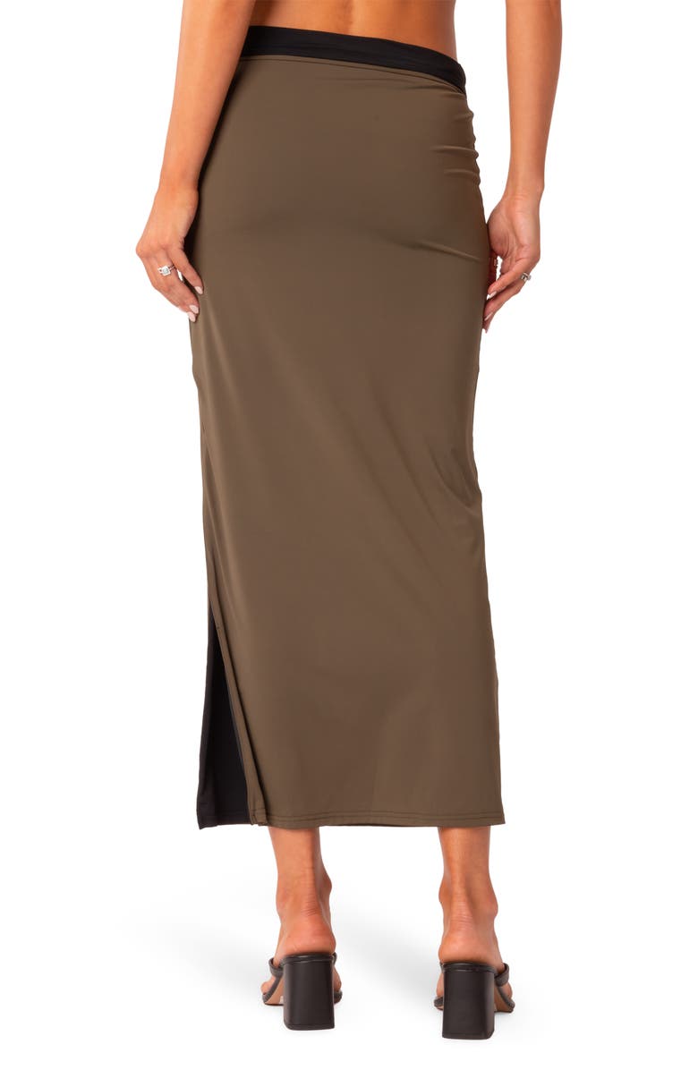 EDIKTED Rissa Low Rise Reversible Midi Skirt, Alternate, color, 