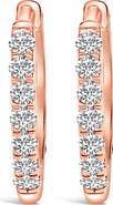 Haus of Brilliance 10K Gold 1/4 Cttw Diamond Double Sided Huggie Hoop Earrings