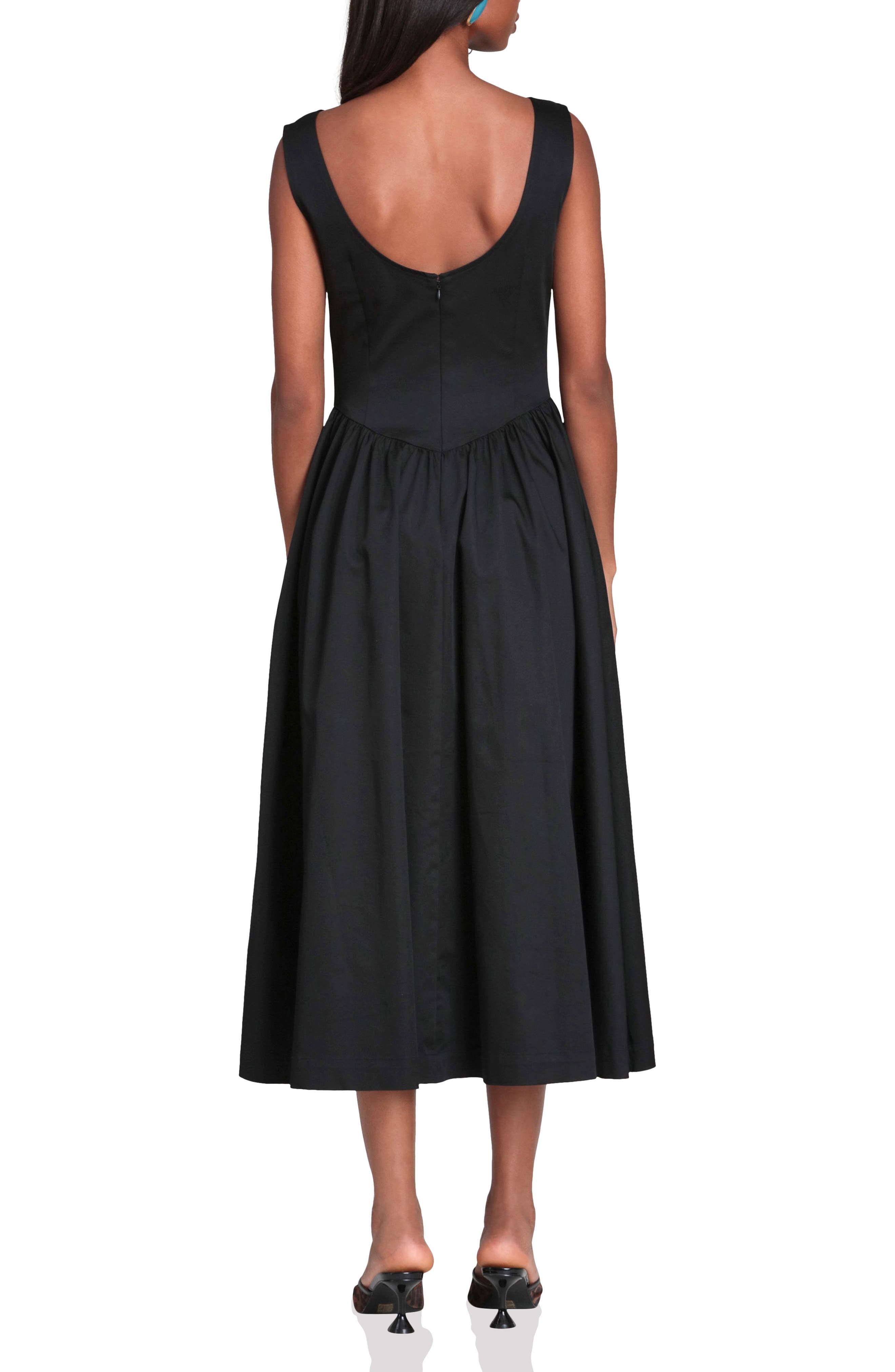 midi flare dresses for ladies Nmoder Women's Casual Wrap Flared Midi Dress Wedding Guest Cocktail Tea Dresses A-Line Swing V-Neck 3/4 Sleeve Black M at Amazon Women's Clothing store
