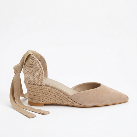 The Euro Summer Suede Espadrille Wedge
