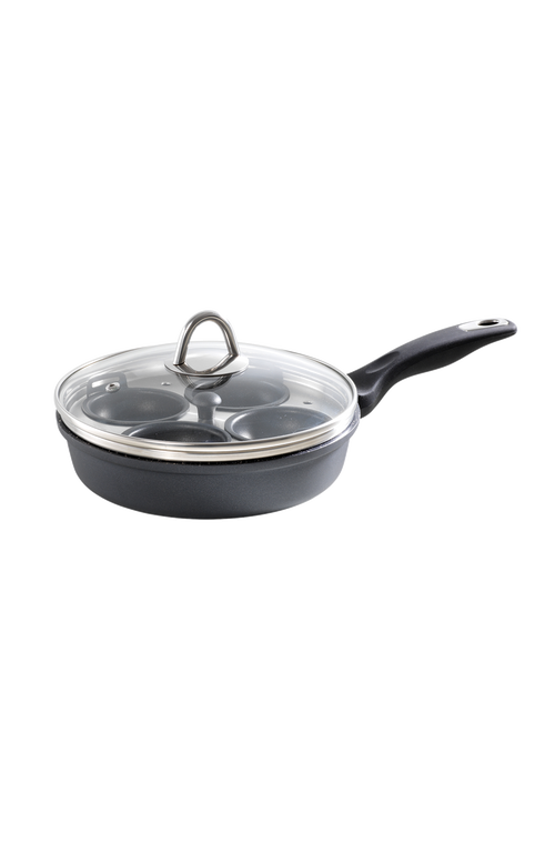 Cuisine::pro ® Granite 4-egg Poacher With Lid 1.4qt In Black