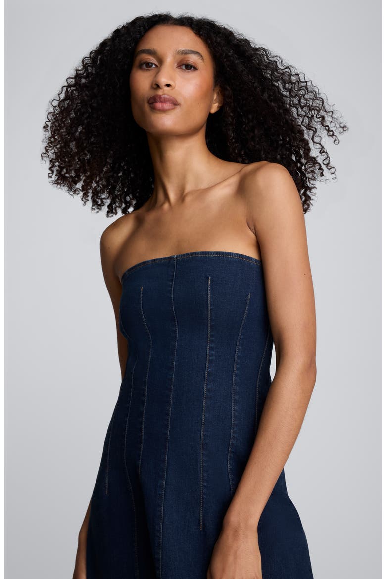 denim seamed maxi dress Seamed Maxi Dress in Airy Denim