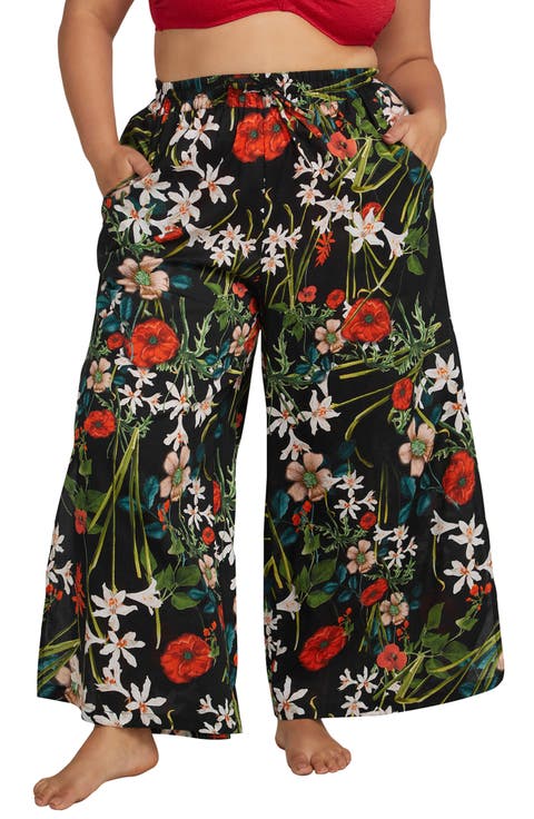 Grainger Floral Cover-Up Pants (Regular & Plus Size)