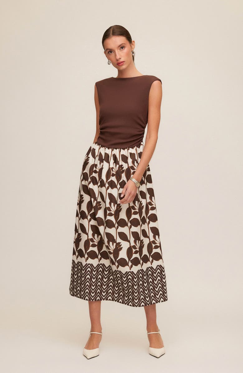 FIFTEEN TWENTY Carina Contrast Midi Dress, Alternate, color,