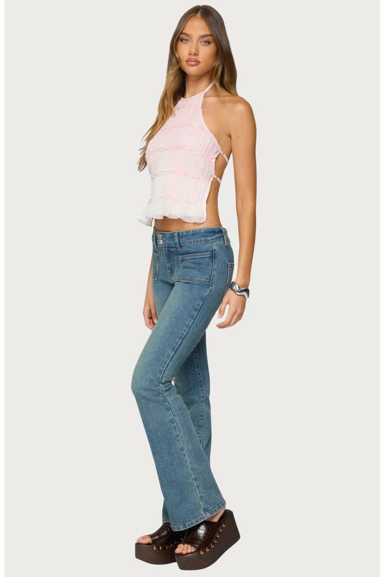 Amit Ruffle Tiered Chiffon Halter Top, Alternate, color, LIGHT-PINK