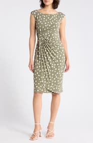 Connected Apparel Mock Wrap Dress