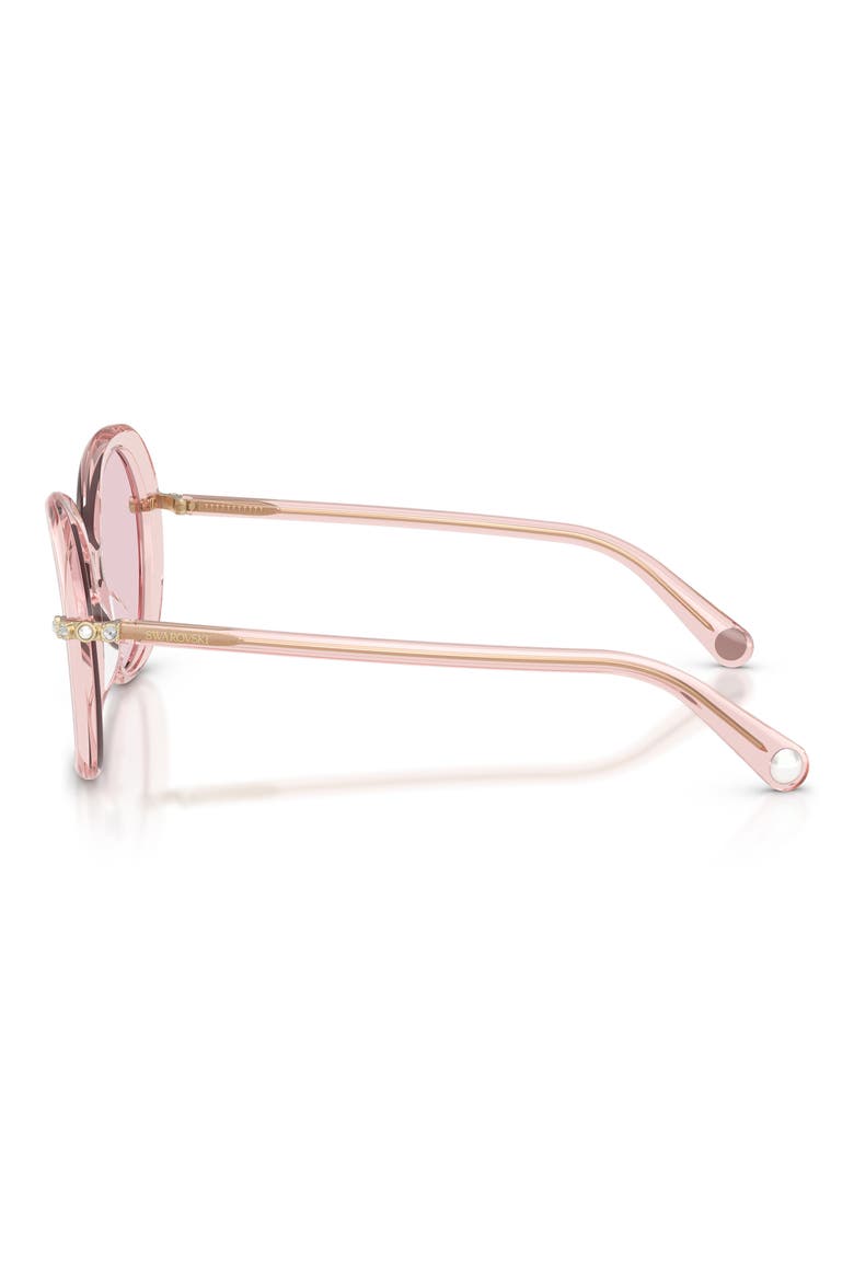 55mm Butterfly Sunglasses, Alternate, color, TRANSPARENT PINK / PHOTO PINK