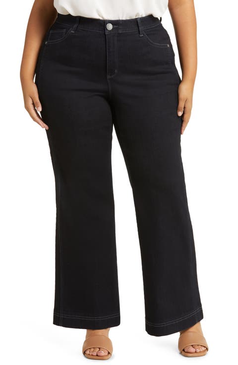 'Ab'Solution Skyrise High Waist Flare Jeans (Plus)