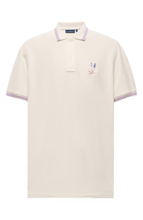 Psycho Bunny Dante Tipped Pima Cotton Piqué Polo In Gray