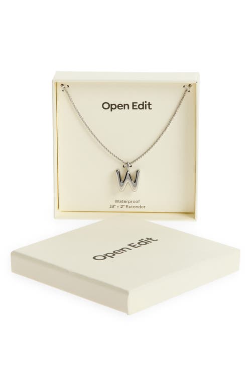 Open Edit Waterproof Bubble Initial Pendant Necklace