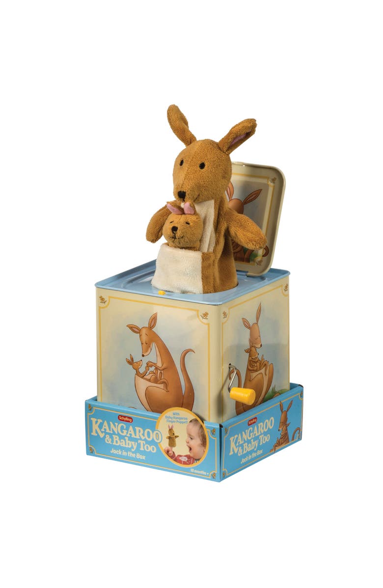 Schylling Jack In The Box Kangaroo Toy, Popup Music Fun, Ages 18Mo+, Alternate, color, 