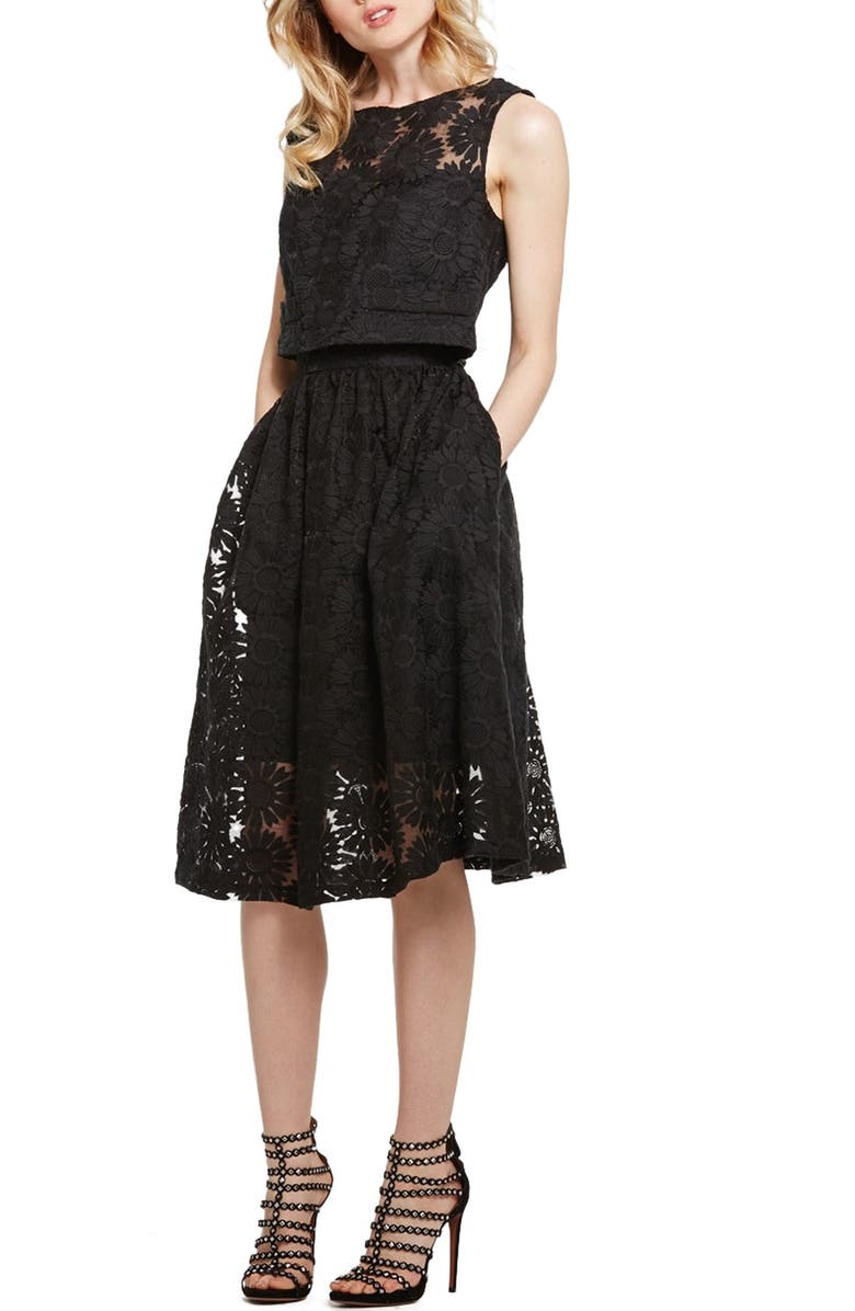 Donna Morgan Embroidered Organza Two-Piece Dress, Main, color, 