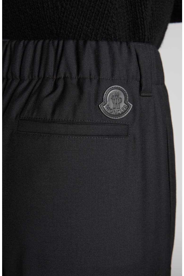 Drawstring Wool Trousers, Alternate, color, BLACK