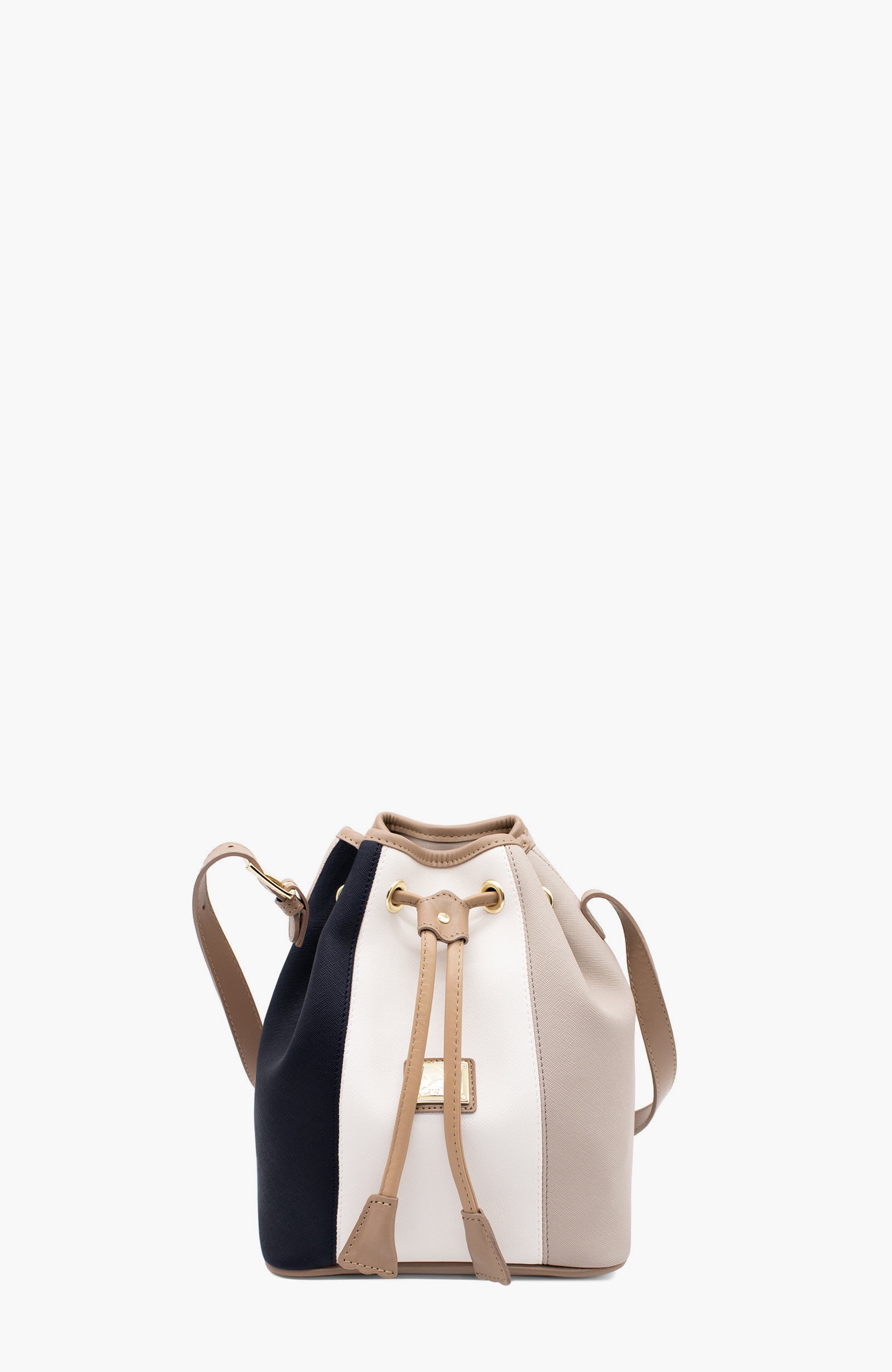Allegro 413 Bucket Bag, Main, color, Beige / White / Navy