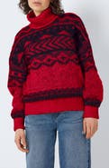 Noisy may Share Fair Isle Turtleneck Sweater