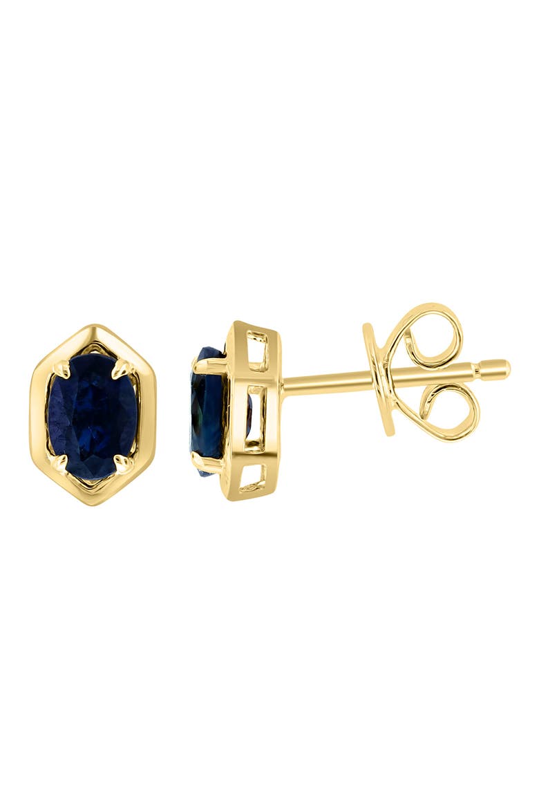 Blue Sapphire Stud Earrings, Alternate, color, BLUE