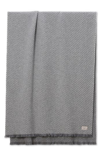 Rag & Bone Joni Stripe Wool Scarf In Gray