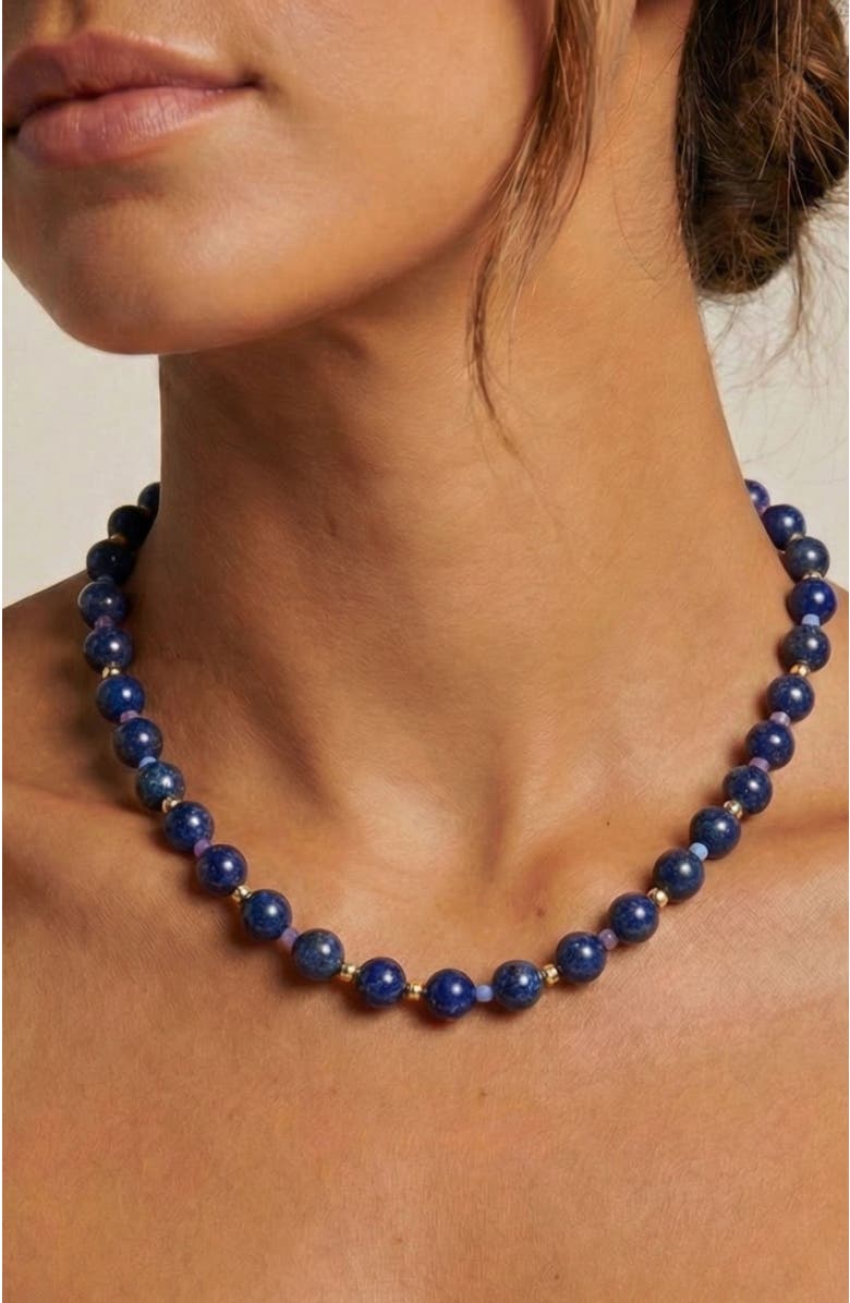 Stella & Dot Dot Necklace Lapis, Alternate, color, Blue