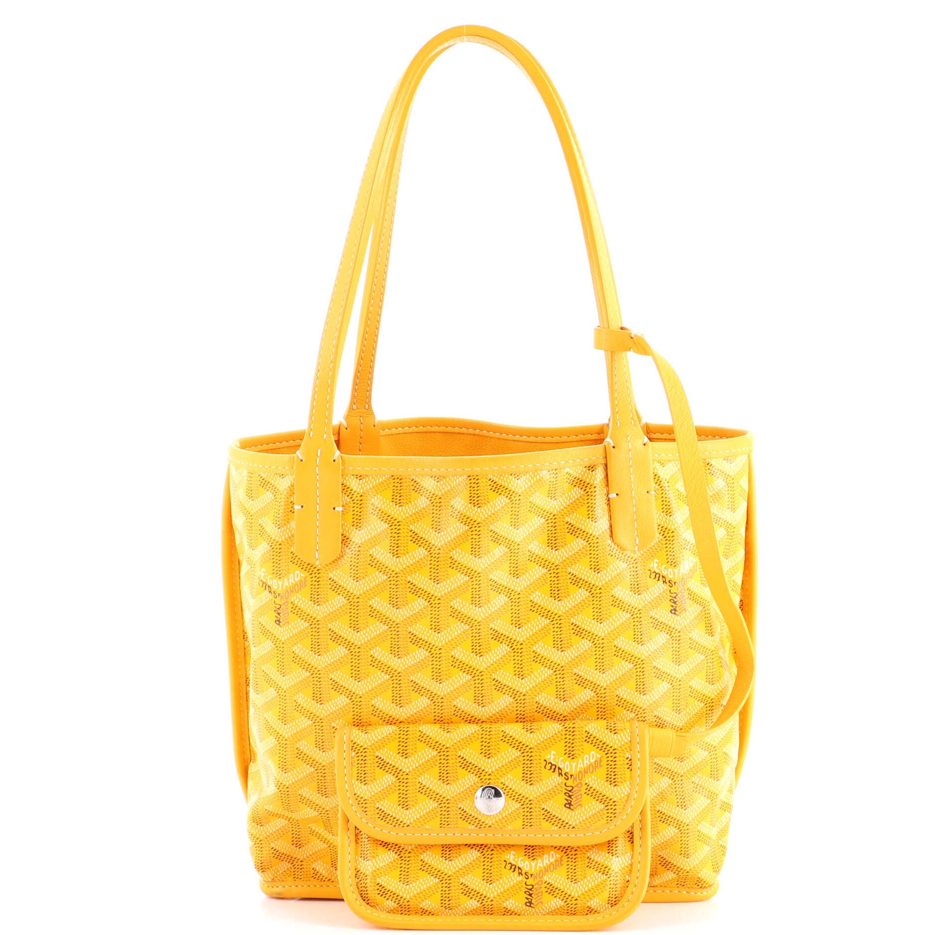 Pre-Owned Goyard Anjou Reversible Tote Coated Canvas Mini, Alternate, color, Orange