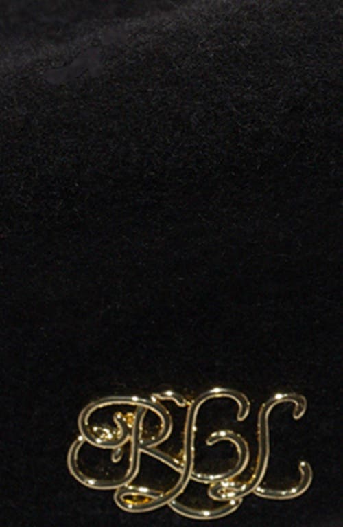 Lauren Ralplh Lauren Classic Wool Beret With Script Logo In Black