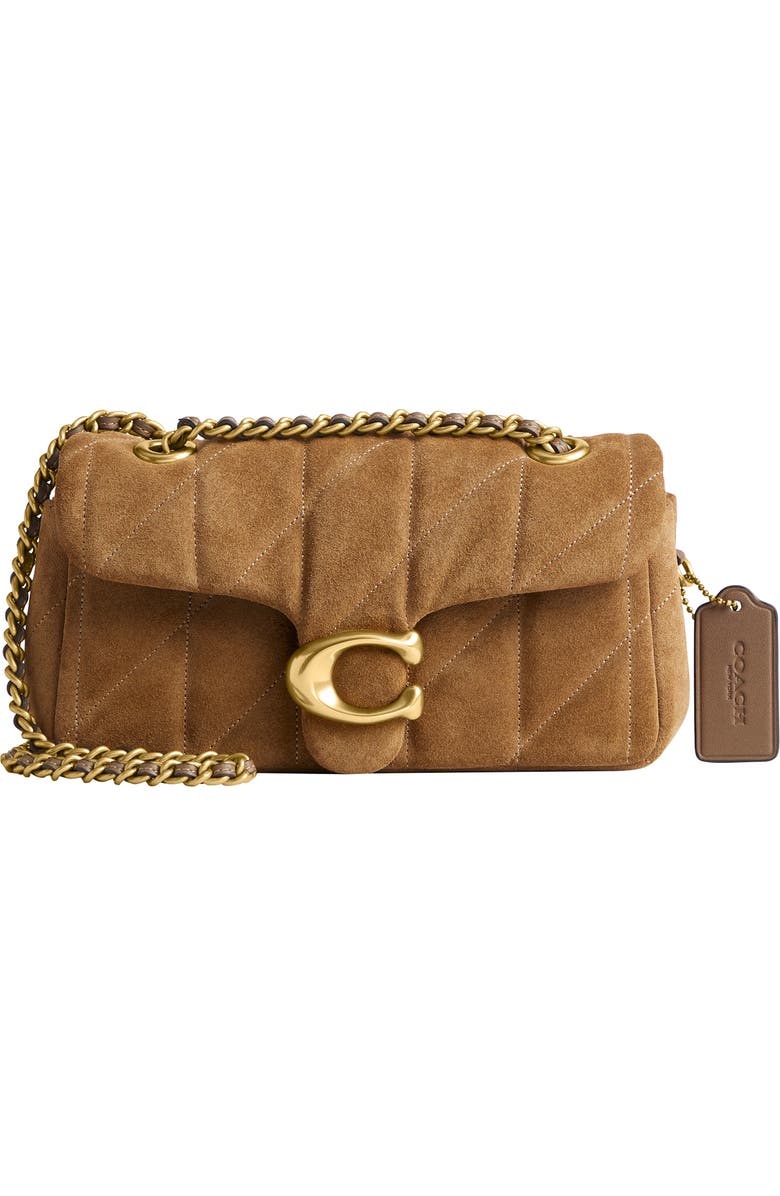 COACH Tabby 20 Quilted Suede Convertible Shoulder Bag, Main, color,