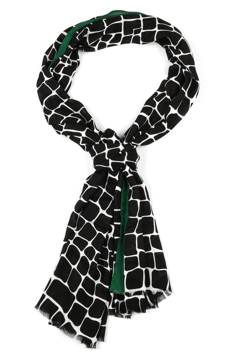 Kate Spade New York geometric giraffe oblong scarf, Alternate, color,