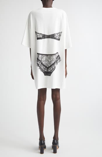 Vaquera Trompe l'Oeil Lingerie Oversize T-Shirt | Nordstrom