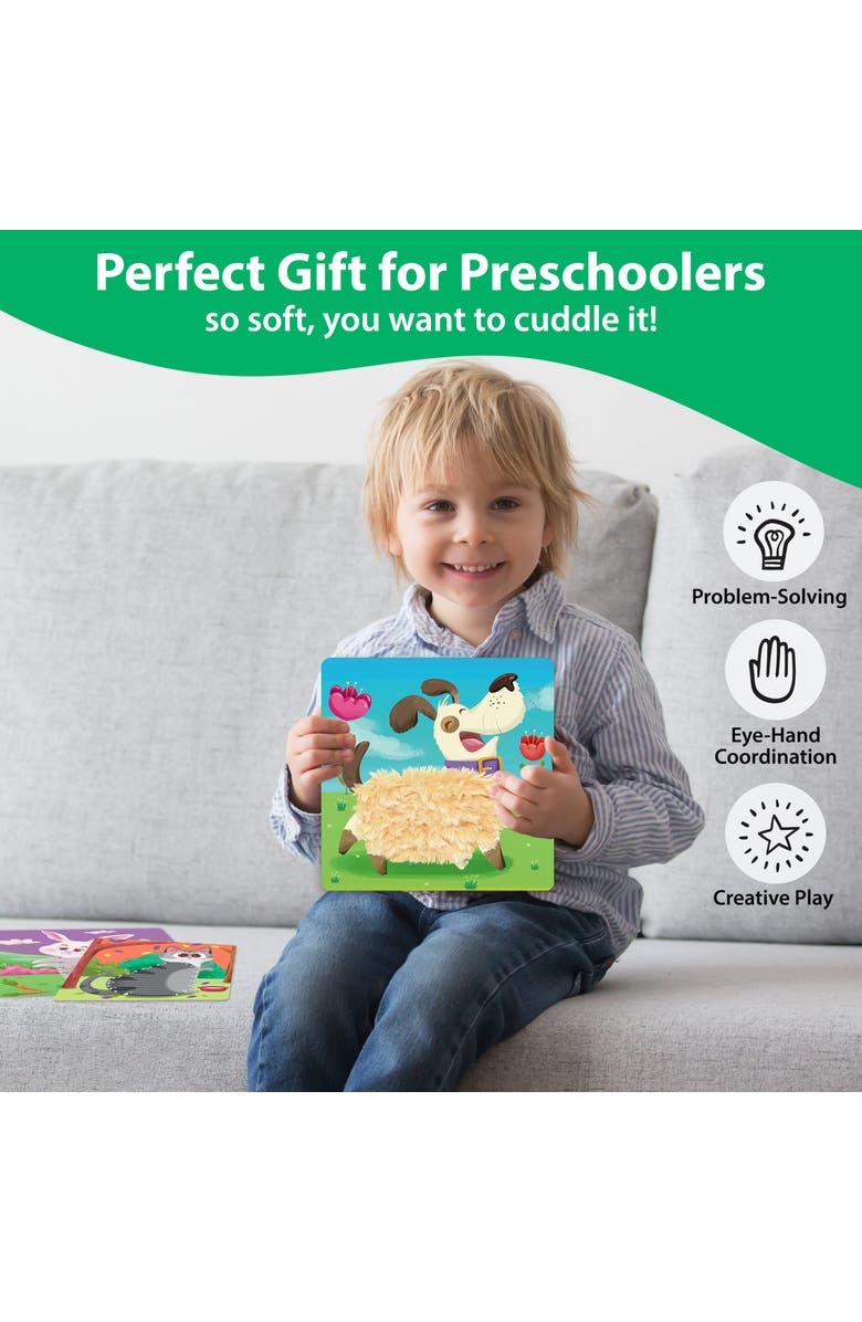 Chalk & Chuckles Lace Art Furry Animals Craft Activity, Alternate, color, NO COLOR