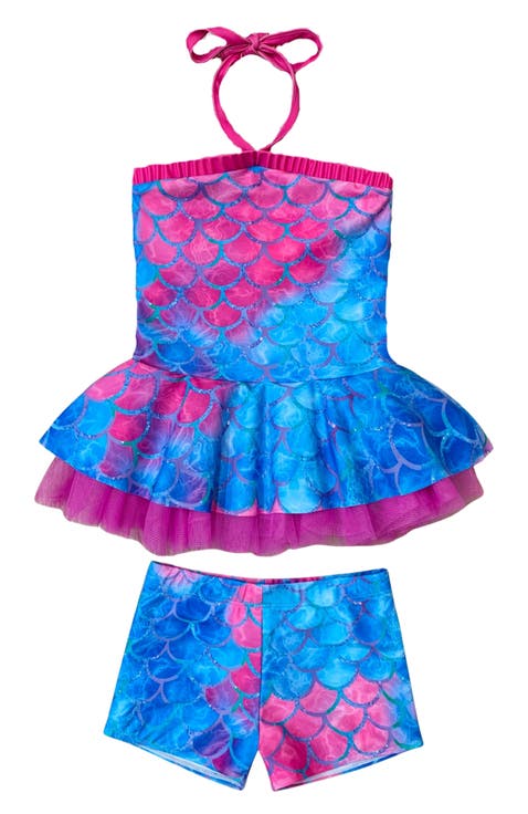 Swim With Mermaids Tulle Two Piece Swimsuit (Toddler, Little Kid & Big Kid)