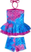 Mia Belle Girls Swim With Mermaids Tulle Two Piece Swimsuit