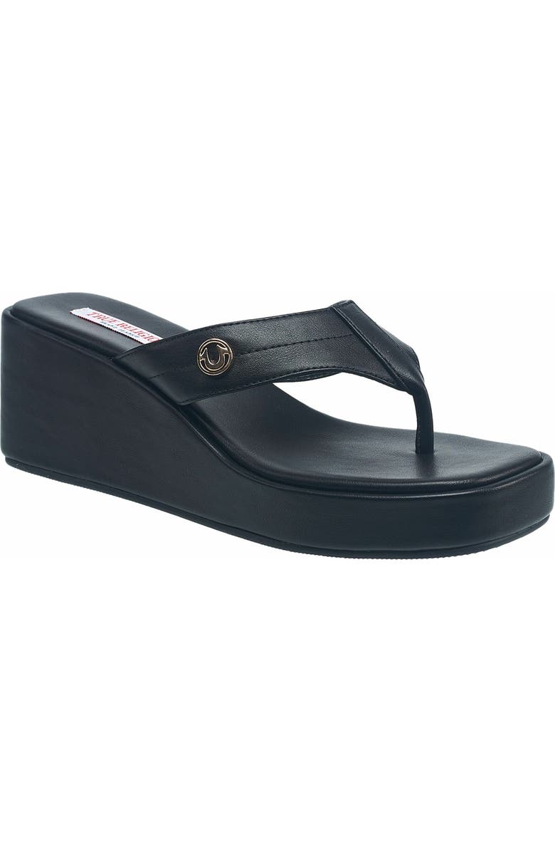 True Religion Latto Slip on Wedge Sandal, Main, color,