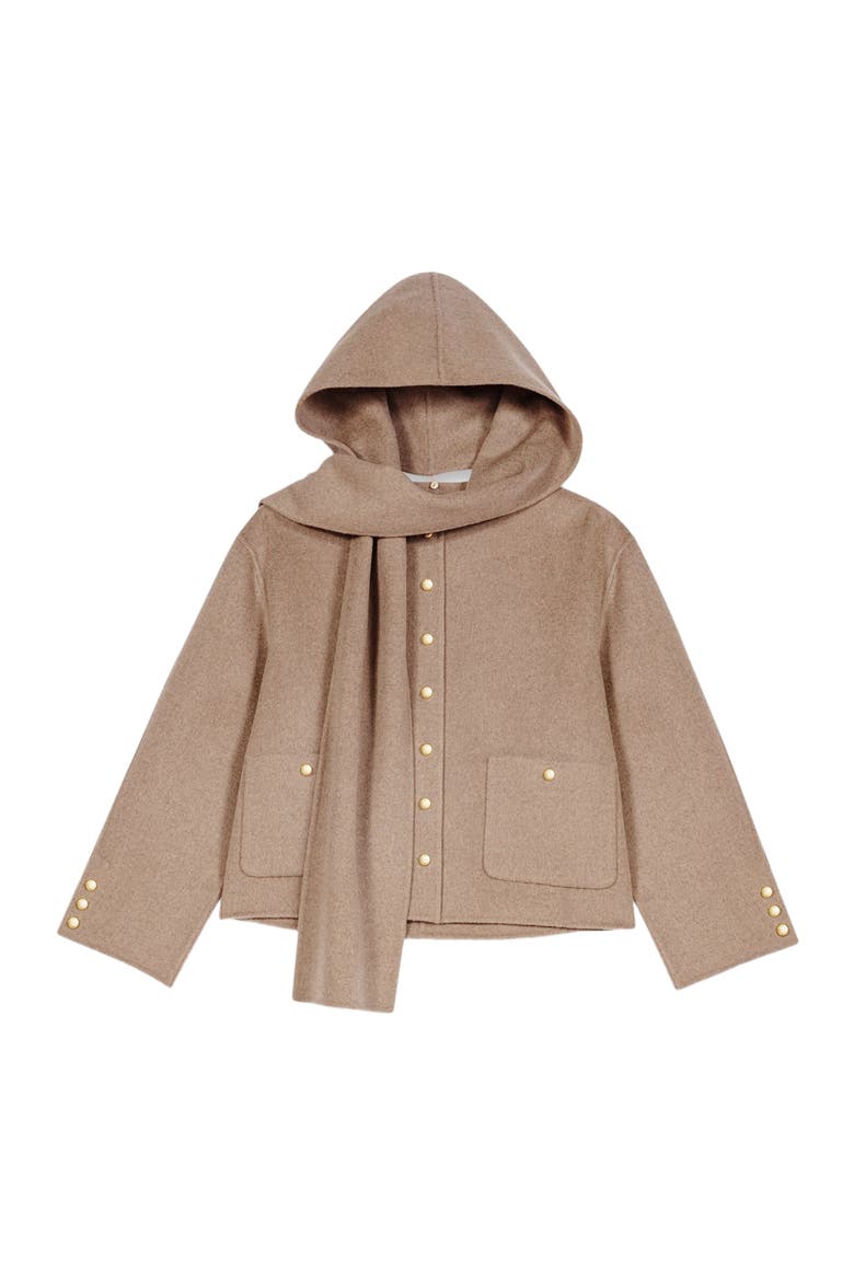 Short double-faced coat, Alternate, color, Mastic beige