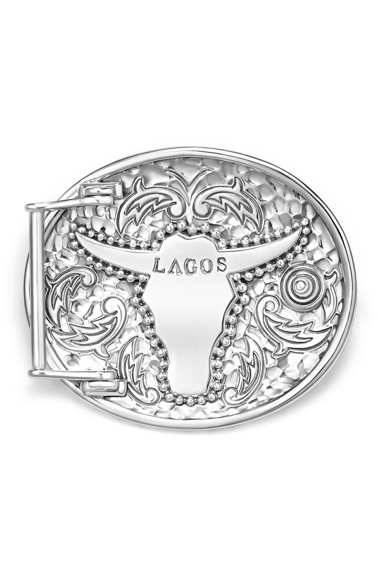 LAGOS Men's Anthem Longhorn Belt Buckle, Alternate, color, Black