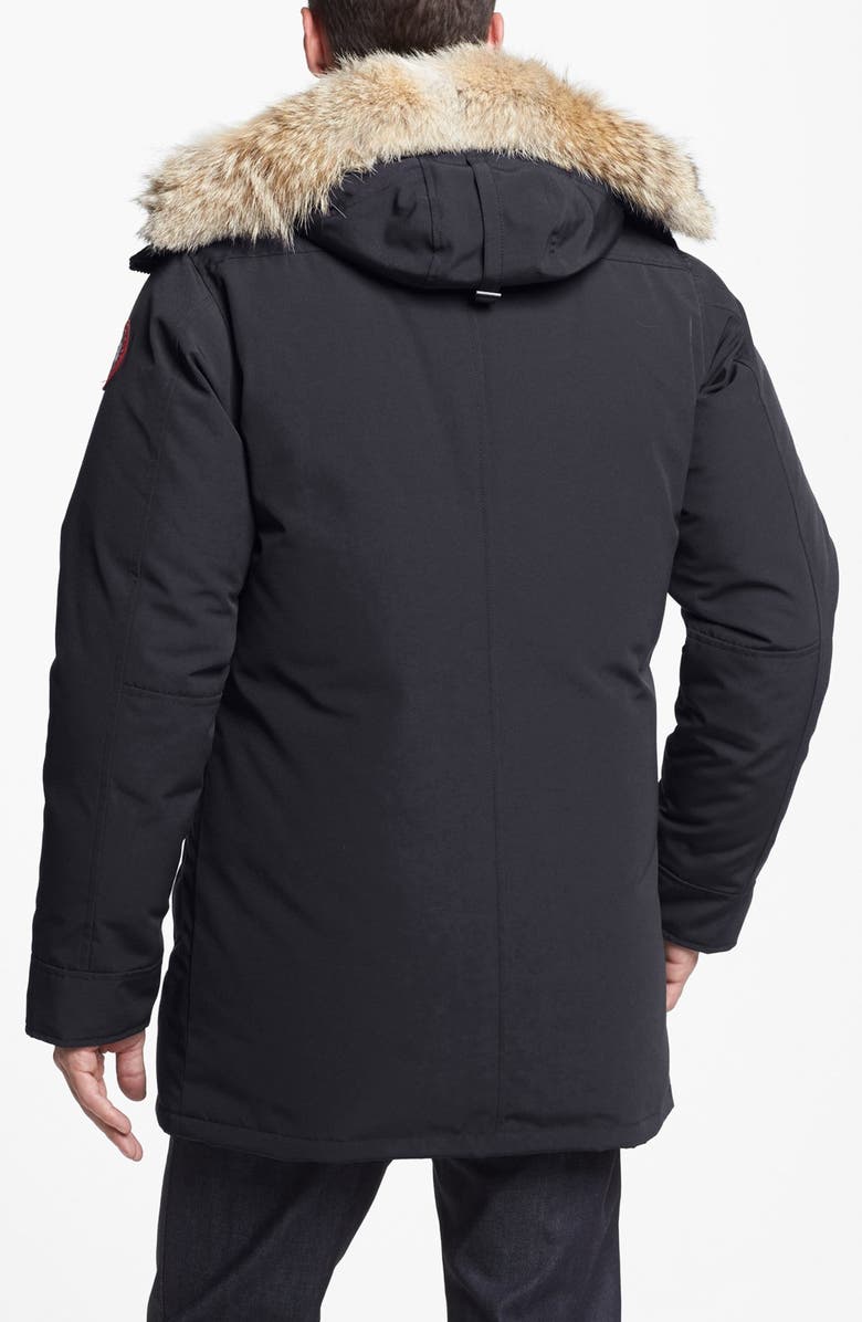 Canada Goose 'Chateau' Slim Fit Genuine Coyote Fur Trim Jacket, Alternate, color, 