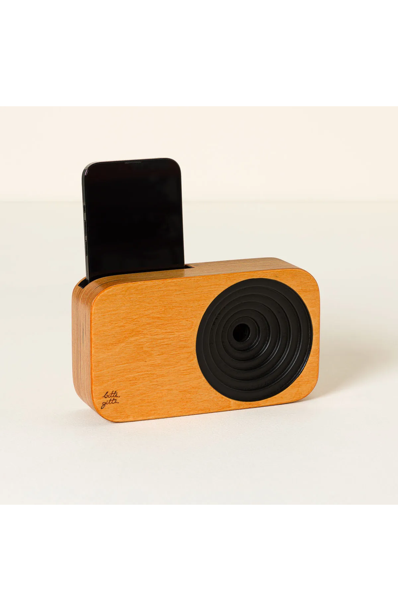 Uncommon Goods Wooden Amplifying Phone Speaker Dock, Alternate, color, Natural Wood