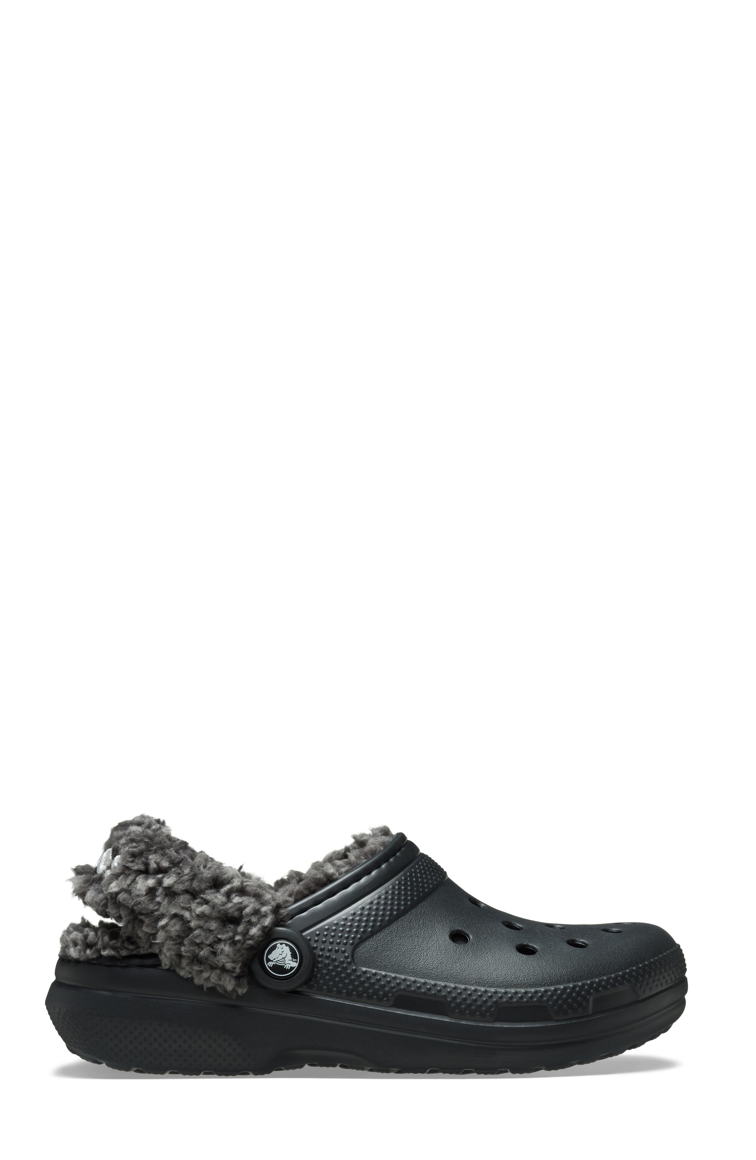 CROCS Classic Fleece Lined Clog, Alternate, color, Black
