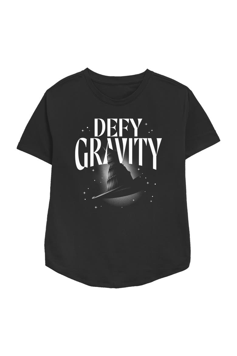 Women's Wicked Defy Gravity Witch Hat  Graphic T-Shirt, Main, color, Black