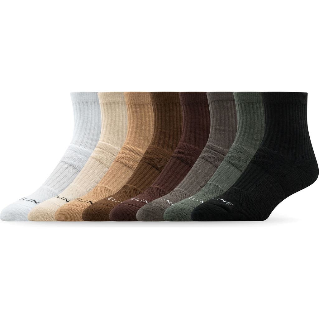 Strideline 8-pack Assorted Crew Socks In Multi
