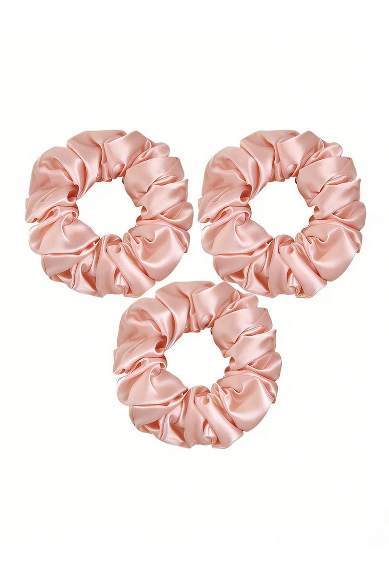 Pure Silk 3-Pack Large Scrunchies, Main, color, Pink