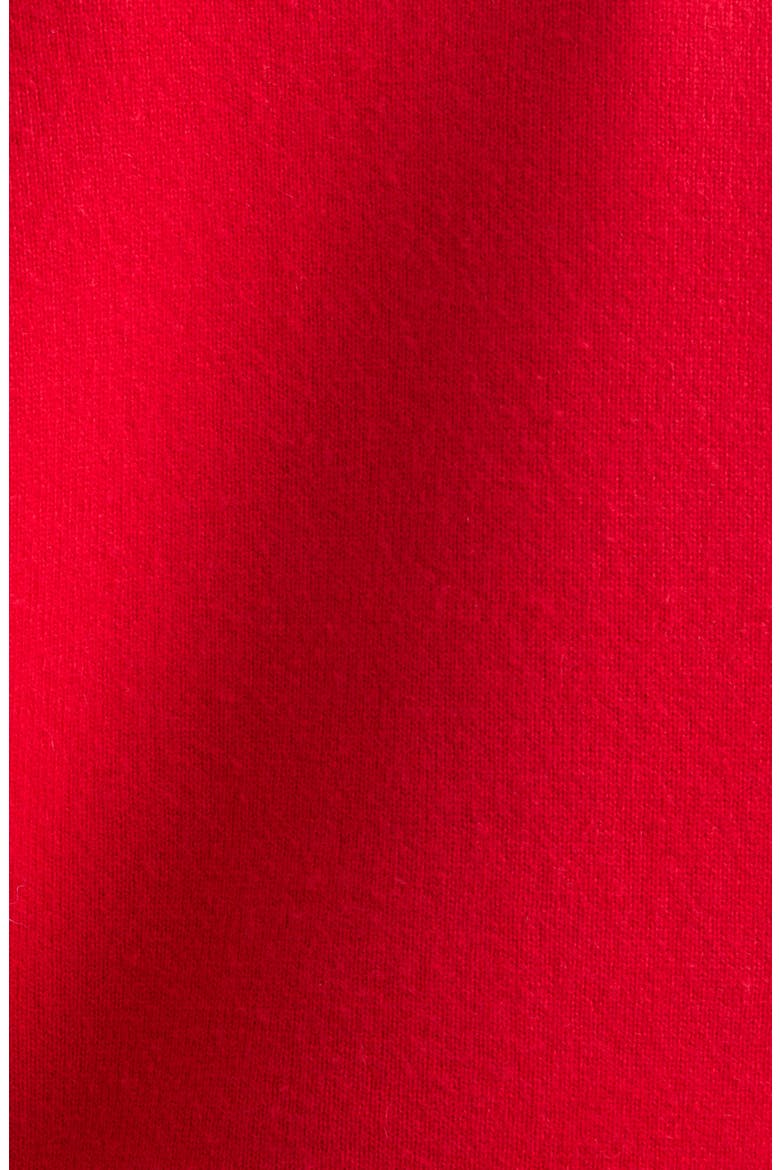 Wool & Cashmere Blend Double Knit Turtleneck Sweater, Alternate, color, POPPY