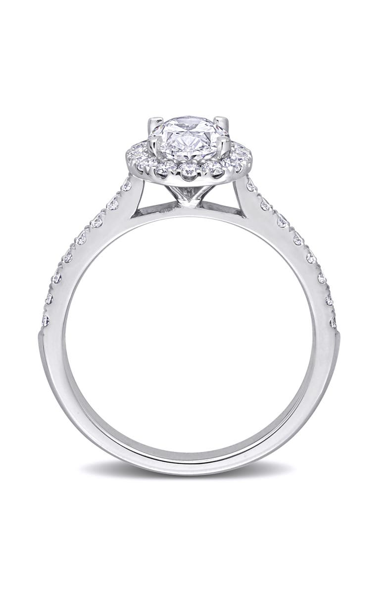 Julianna B. 1-1/2 CTW Lab-Grown Diamond Oval Halo Ring 14k, Alternate, color, White Gold