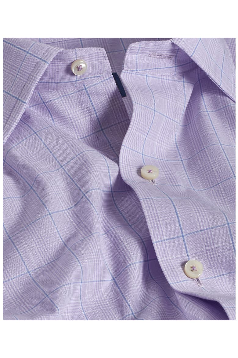 Plaid Pima Cotton Dobby Sport Shirt, Alternate, color, LILAC