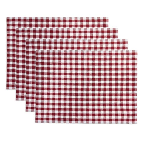 Linen Placemats - Gingham Check, 14" x 19"